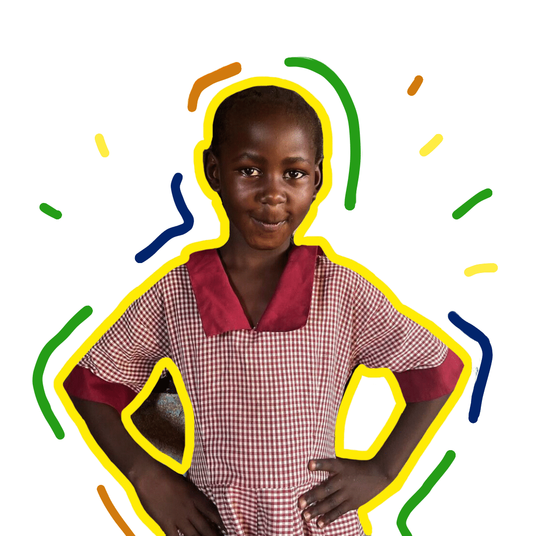 a little orphan girgl in Shining Star Orphan School in Muhuru