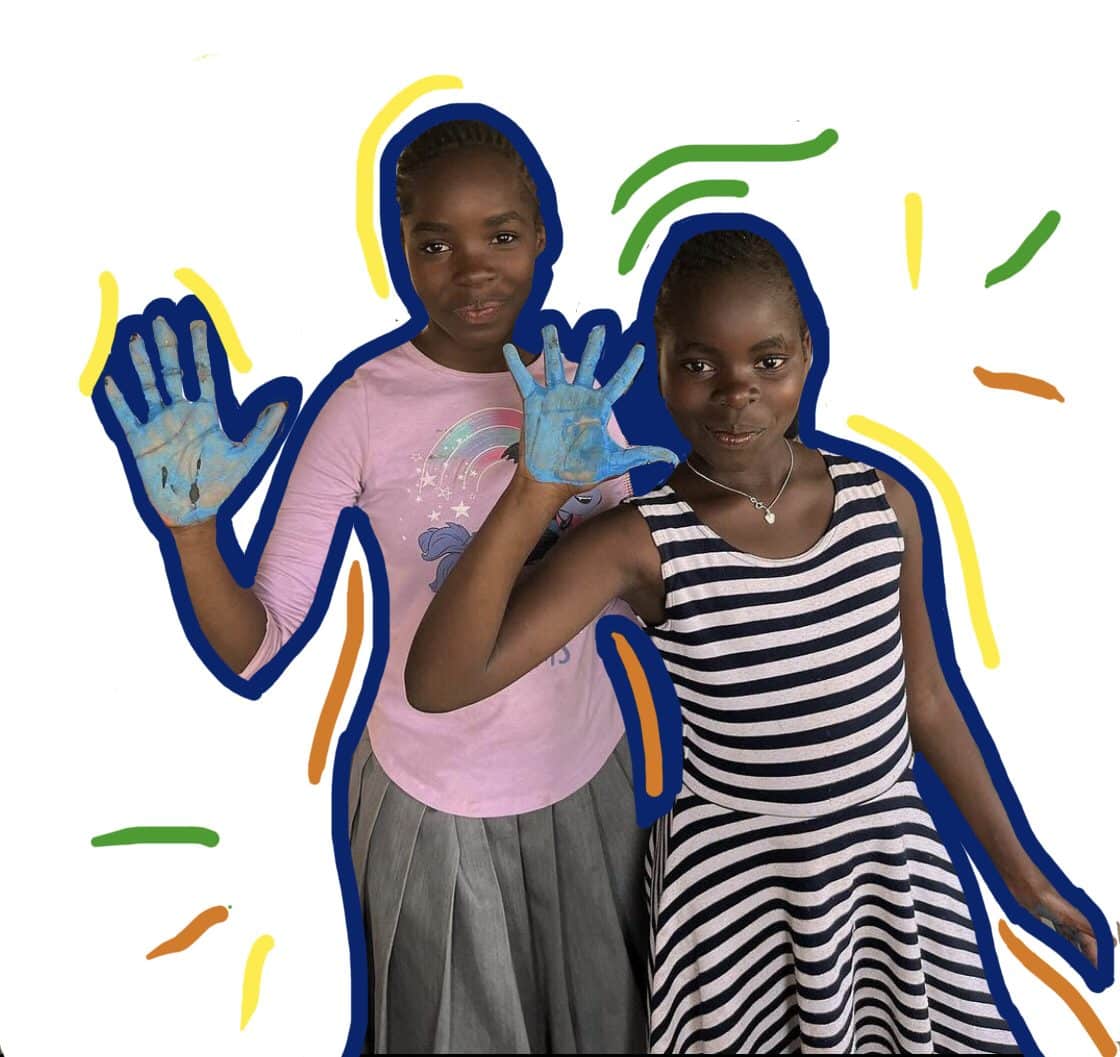 Two childrens in the Muhuru Shining Star Center of orphans