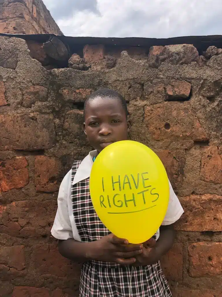 Mary Awino student in shining star center of orphans