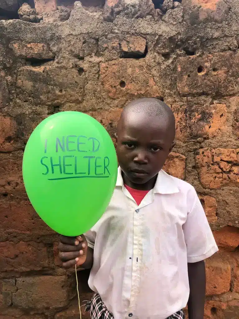 Bravine Junior student in shining star center of orphans